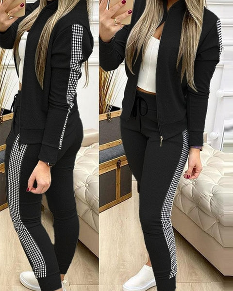 Women Two Piece Set Outfits Autumn Women's Tracksuit Zipper Top And Pants Casual Sport Suit Winter 2 Piece Woman Set